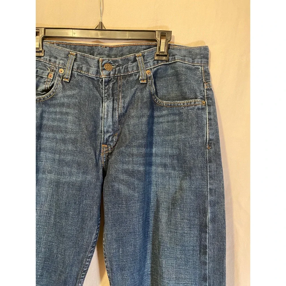 Levis 569 Loose Straight Jeans Mens 32x34 Blue Denim Dark Wash